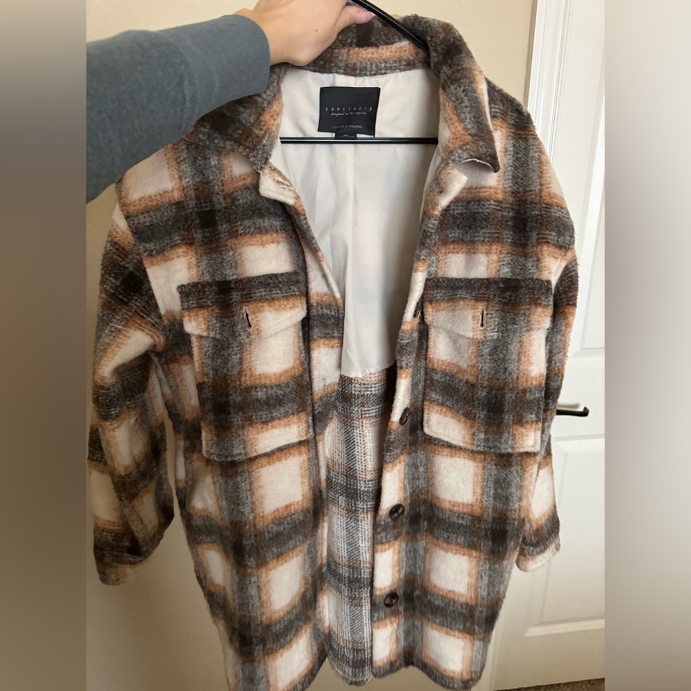 Sanctuary flannel cozy jacket